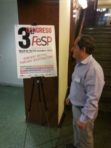 Agustín Yanel, poco antes de ser elegido secretario general de la FeSP en 2013